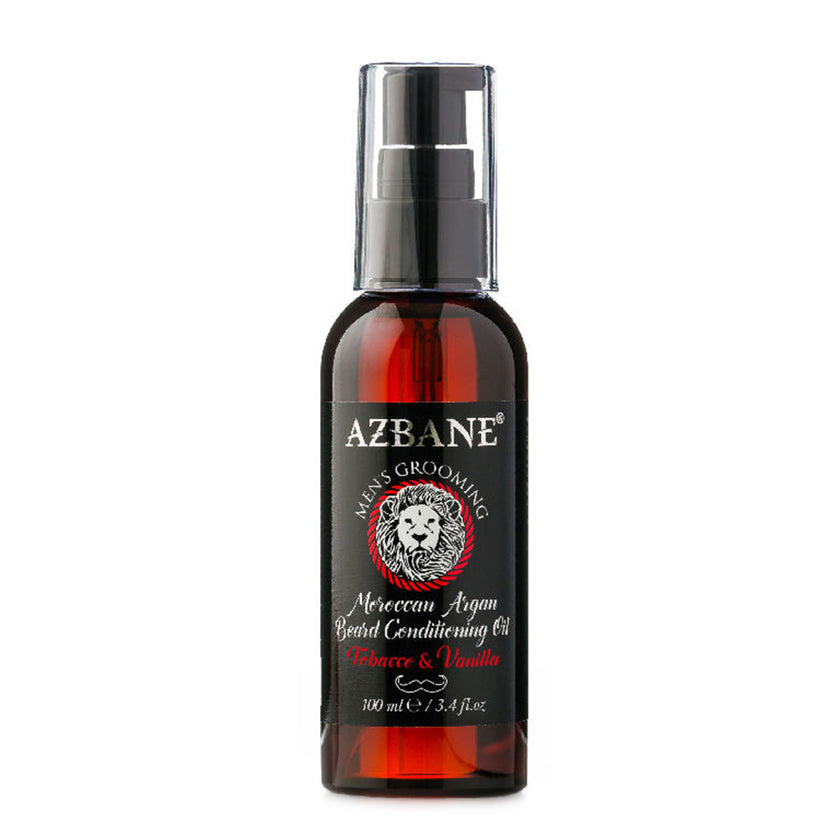 Huile de conditionnement pour barbe à l'argan marocain Azbane – Tabac & Vanille