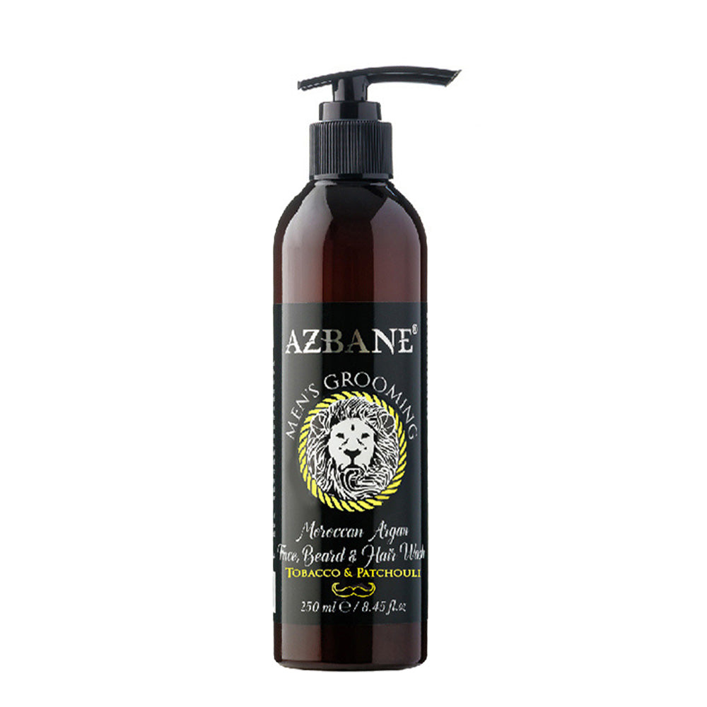 Azbane Moroccan Argan Nettoyant pour le Visage, la Barbe et les Cheveux