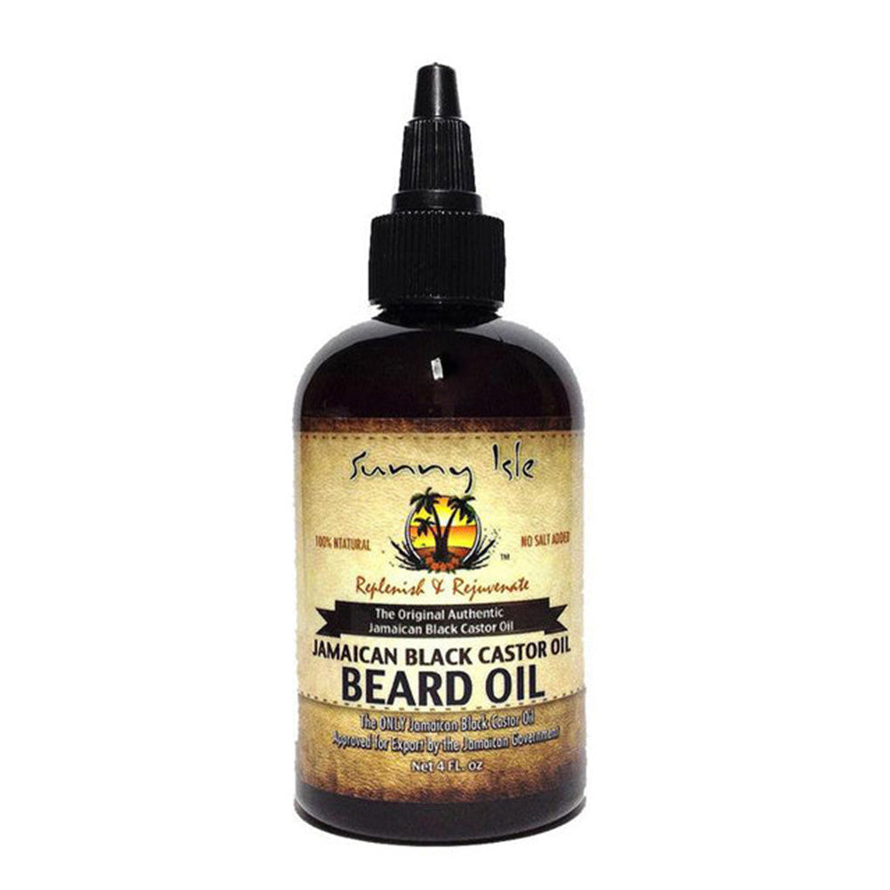 Huile à Barbe à l'Huile de Ricin Noire Jamaïcaine de Sunny Isle