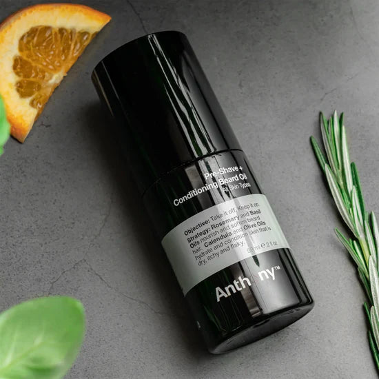 Anthony Huile de Pré-Rasage + Conditionnement pour Barbe