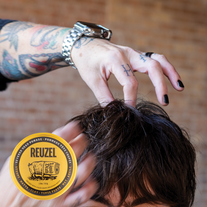 Liquid Death x Reuzel – Severed Head Clay Pomade