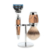 Ensemble de rasage 3 pièces Stylo - Hêtre échauffé