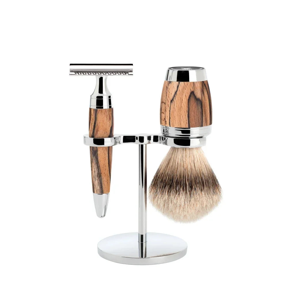 Ensemble de rasage 3 pièces Stylo - Hêtre échauffé