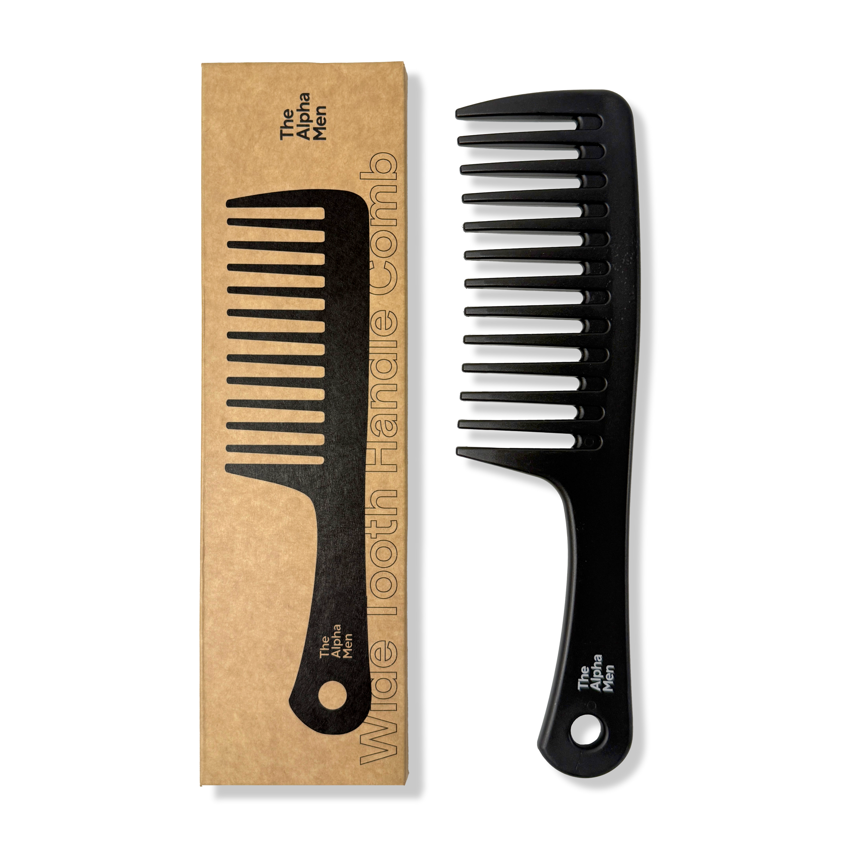 The Alpha Men Wide Tooth Handle Comb
