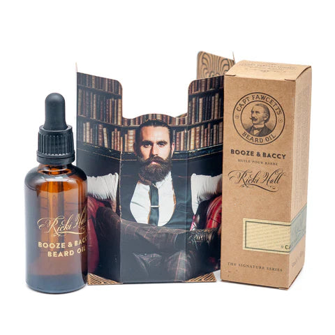 Huile à barbe Captain Fawcett – Booze & Baccy de Ricki Hall