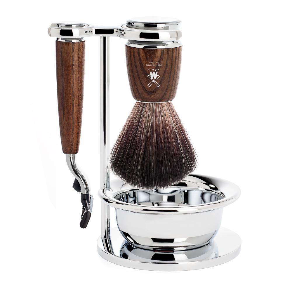 Set de rasage Rytmo 4 pièces - Bois de frêne