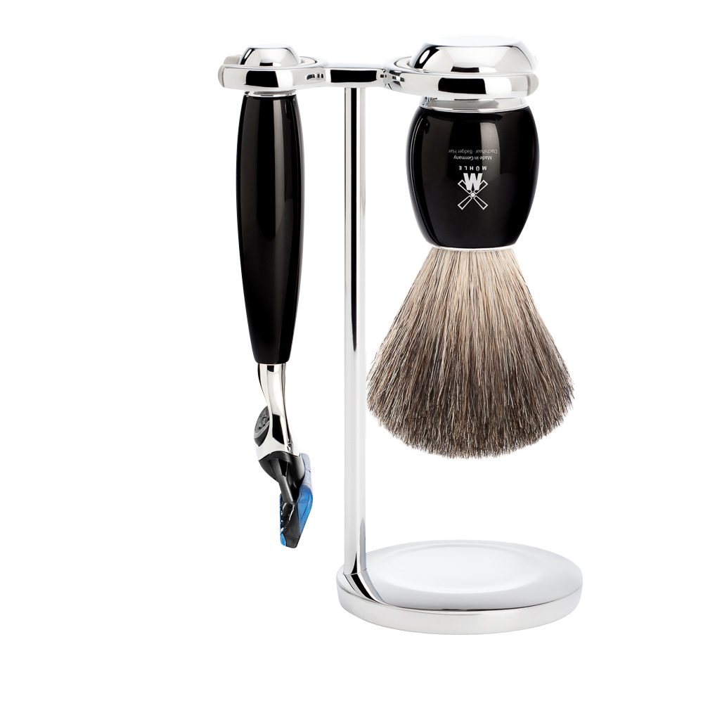 Ensemble de rasage Vivo 3 pièces - Noir