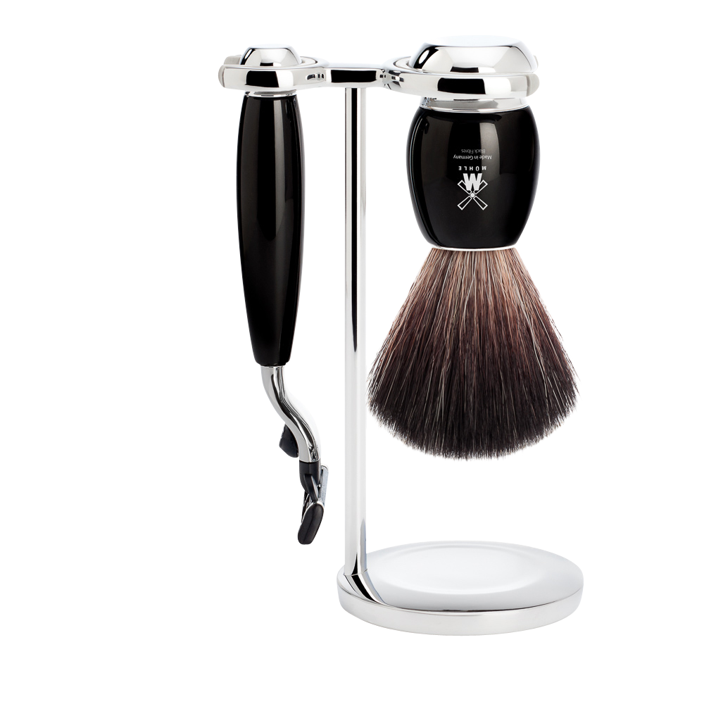 Ensemble de rasage Vivo 3 pièces - Noir