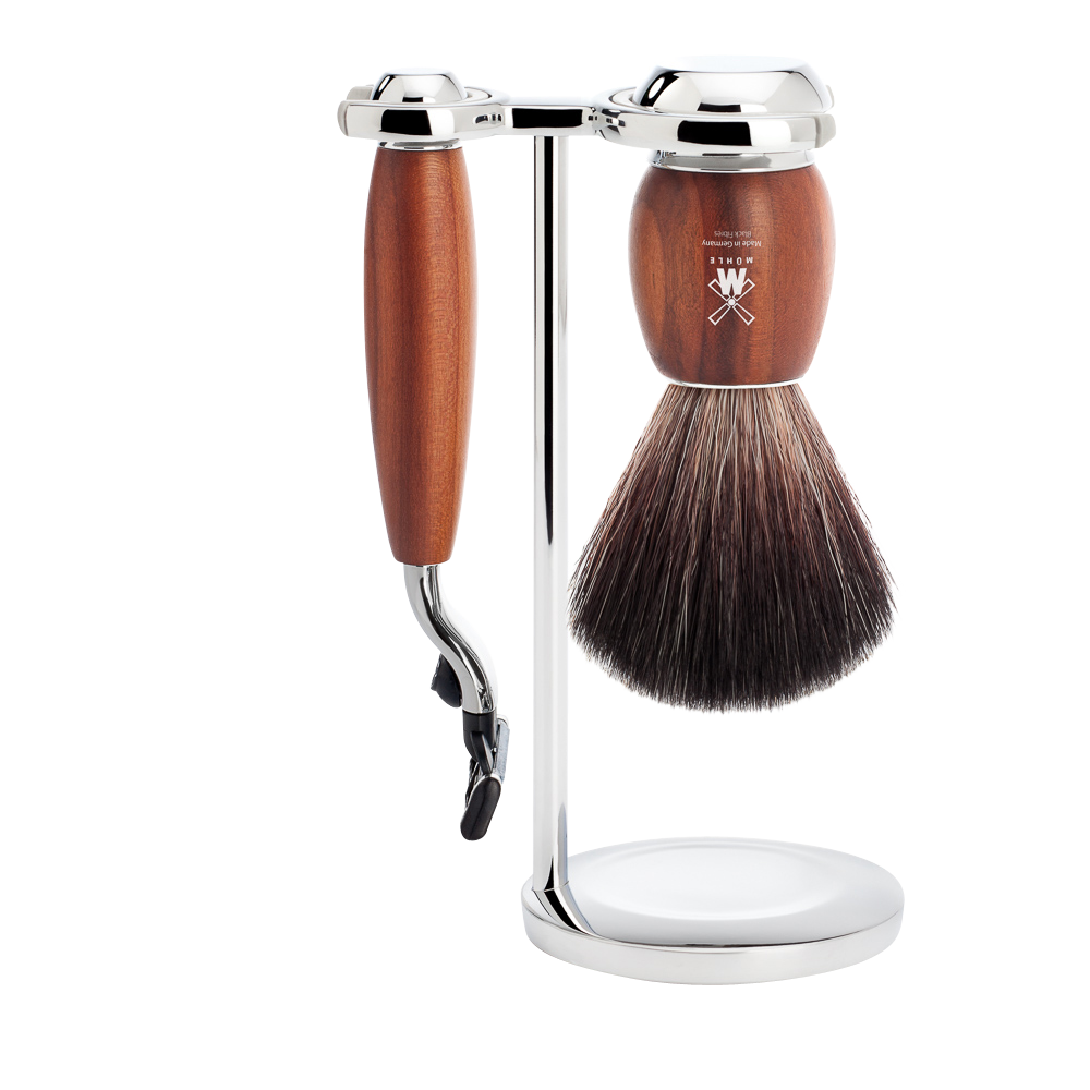 Ensemble de Rasage Vivo 3 Pièces - Bois de Prunier