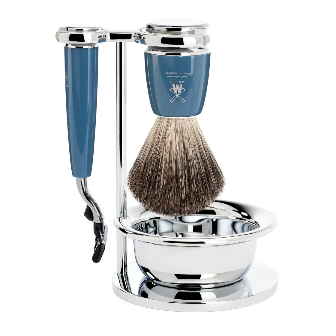 Mühle Rytmo Mach3 Shaving Set 4-Piece - Petrol