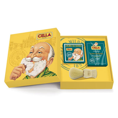 Image de Coffret de rasage bio – crème, après-rasage et blaireau