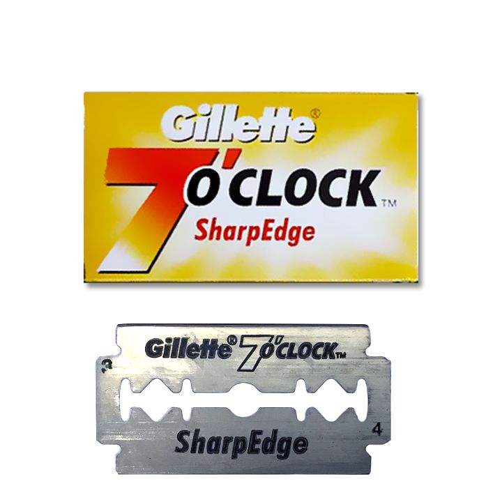 Lames de rasoir double tranchant Gillette 7 O'clock Sharp Edge