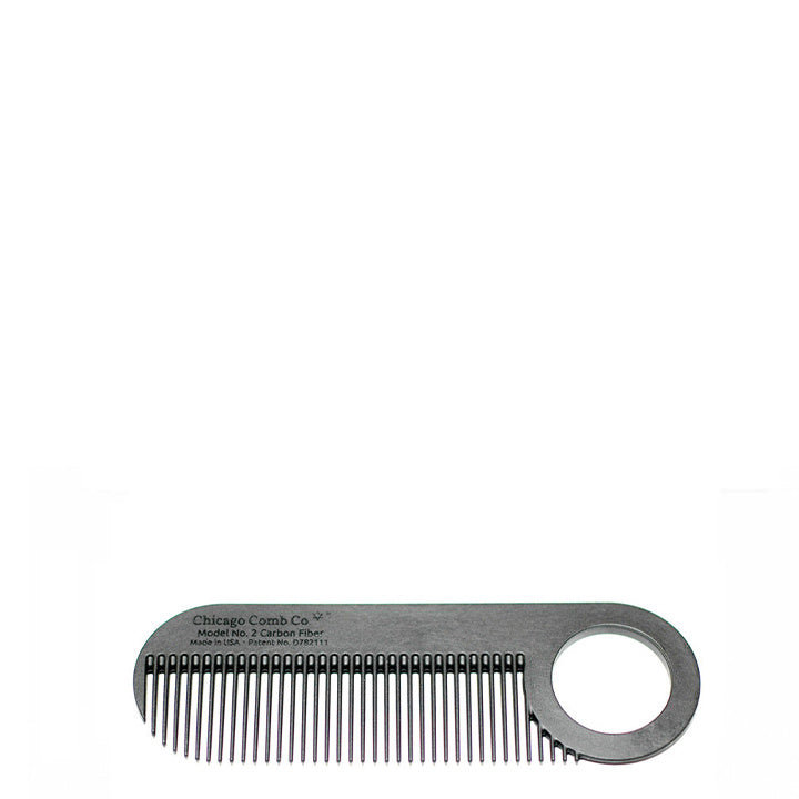 Chicago Comb Co. Peigne à Barbe Modèle No. 2 – Carbone