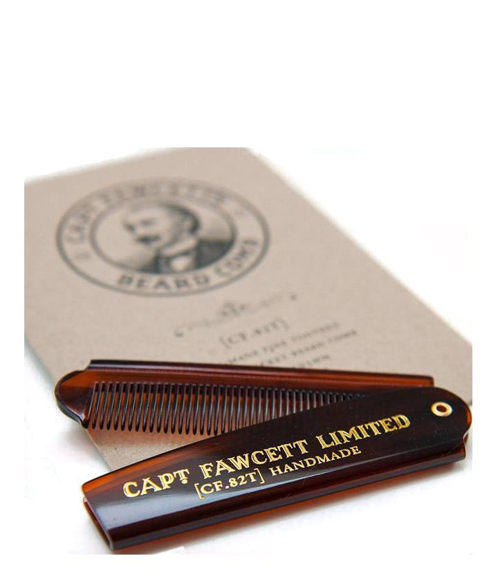 Peigne à barbe pliant de poche Captain Fawcett