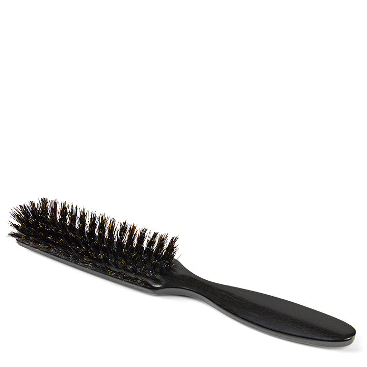 Brosse à cheveux rectangulaire en bois d'ébène noir Mariella Martinato
